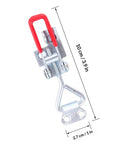 Sturdy 8 Pc Adjustable Toggle Latches With Zinc Coating For Cabinets And Tables Durable Rust Resistant Lock Hasps Perfect For Indoor Outdoor Use Quick Release Galvanized Iron Clamps That Hold Tight, 10cm latch with red handle