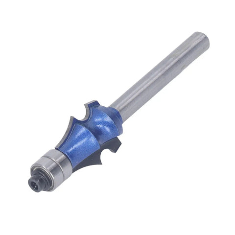 Rock The Shop With This Durable 1/4 Shank Woodworking Router Bit, blue carbide tip, designed for cutting MDF and wood.