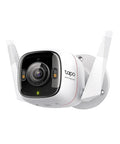 ColorPro 2K QHD Outdoor Camera With Daylight Clarity At Night Plug In PoE 127 Degree View mounted on wall