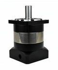 PLF120 Planetary Gearbox Reducer Two Stage Drive For 1kW And 2kW AC Servo Motors, solid aluminum housing, compact design.