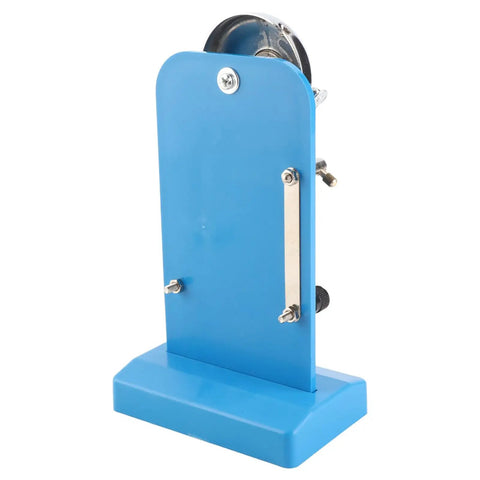 Vertical blue base of Electric Bell Science Experiment Kit for High School Students, Hands On Electromagnet Lab Tool.
