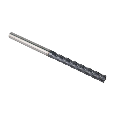 Beefy 3/8 Inch Carbide Long End Mill With 4 Flutes AlTiN Coated Square End For Steel 3/8 Inch Shank CNC Router Bit