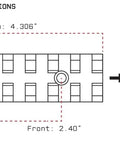 Diagram of 11-Slot Picatinny Rail Mount For Henry Big Boy H6 And H12 Lever Action Rifles dimensions and compatibility