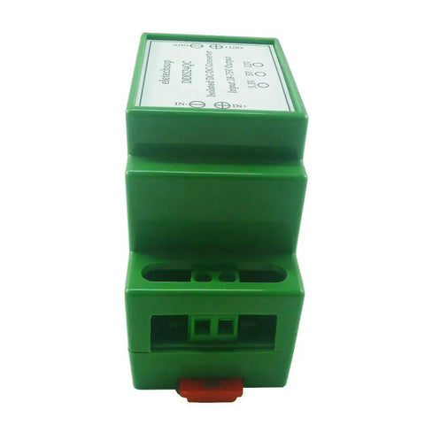 DIN Rail Isolated Plug-and-Play DC-DC Converter Module 18-75V Input To 12V, 5V Or 3.3V Output, green industrial power unit