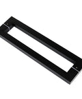 Heavy Duty Stainless Steel Square Tube Glass Door Handle Matte Black Sliding Door Handle for Bathroom Shower Tough As Nails