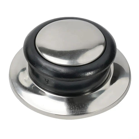 Hot Kitchen Pot Lid Knob Replacement Kit featuring heat Resistant Silicone Grip Plus Stainless Steel Handles And Black Screws For 5Mm To 12mm Holes In Glass Cookware And Pans, Perfect Easy Fix Your Lids Today. black silicone and stainless steel pot lid knob replacement kit