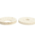 Two Pack Milling Discs for 150 Model Grain Grinders, Wet and Dry Slurry Milling Sheets, side view of two discs