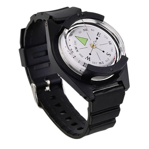 Wrist Compass For Outdoor Adventure And Survival Gear Lightweight Wearable Navigation Dual Display Waterproof Easy To Read