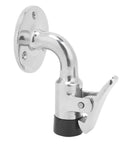 Heavy Duty Marine Grade 316 Stainless Steel Door Stopper Catch Set For Yachts And Ships shown from the side with spring loaded latch
