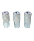 Badass 60 Foot PU Air Hose Line Kit With Push To Connect Fittings Dope Flexibility For Garage Shops And Tight Spaces Killer For Air Tools Pneumatic Nail Guns Real Deal Toughness In Cool Blue Color Gets The Grind Done, three metal couplers
