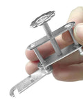 Close-up of a metal clamp with swivel screws from Set Of 20 Flow Control Pipe Clamps Water Stop Clamps Hose Fixing Clips.