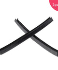 Two black skateboard deck guards and edge protector for longboards durable bumper strip with shock absorbing rubber cover, 2-pack