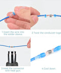 Using the 150 Piece No Fuss Solder Seal Wire Connector Kit With Waterproof Heat Shrink Butt Terminals For 26 To 10 AWG, step-by-step guide.