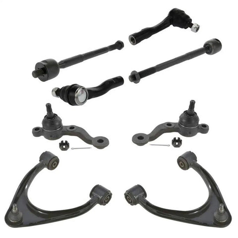 Lexus IS300 Front Suspension Kit With Tie Rod End Ball Joints And Control Arms Inner Right Left Front Upper Lower Sealed With Bushing 2001 2005 3.0L