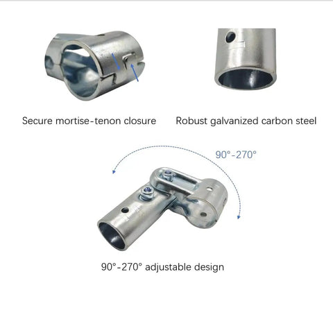 Adjustable 2 Way Pipe Connector For 1 Inch Stainless Steel Rail And Chain Link Fence Tough As Nails Heavy Duty Clamp Fittings