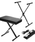 88 Key Compact Digital Piano With Touch Response Bundle Includes Stand And Bench Pack Sustain Pedal AC Adapter Music Stand