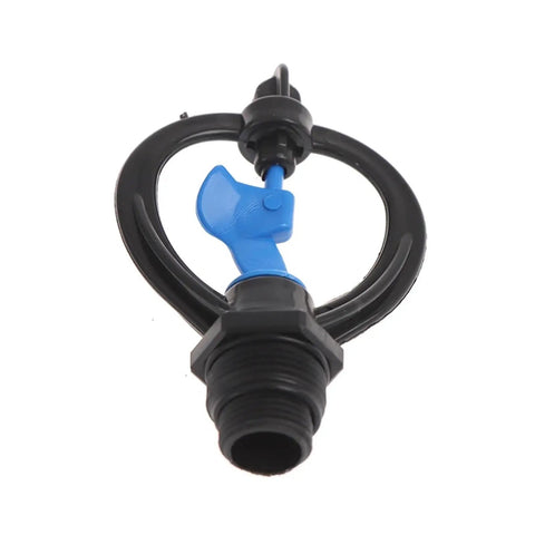 360 Degree Garden Sprinkler Nozzle For Lawn And Garden 1/2 Inch To 3/4 Inch Rotary Irrigation Sprayer With Three Nozzle Tubes, top view
