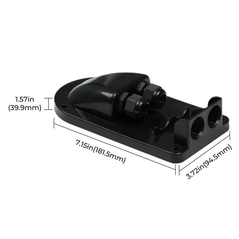 Solar Double Cable Entry Gland For RVs Boats Campers Cabins And Mobile Setups Easy Install With Self Tapping Screws No Drilling