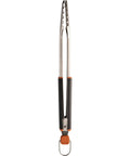16.5 Inch Stainless Steel BBQ Tongs With Locking Mechanism Dishwasher Safe Serrated Edges For A Solid Grip Hanging Loop Long Handle