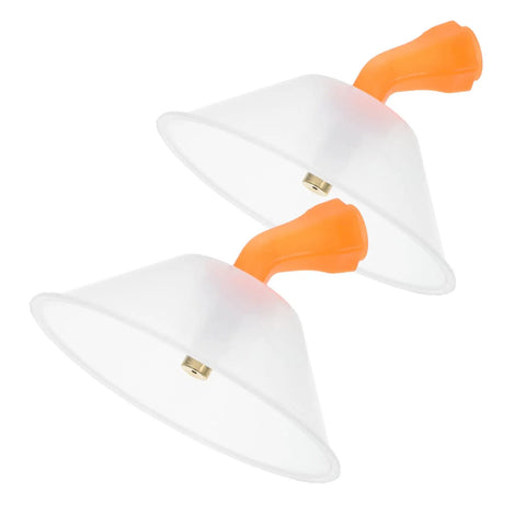 Two Pack Transparent Windproof Agricultural Nozzle Covers For Misting Sprayers Delivers Wide Even Fine Spray To Boost Accuracy And Coverage