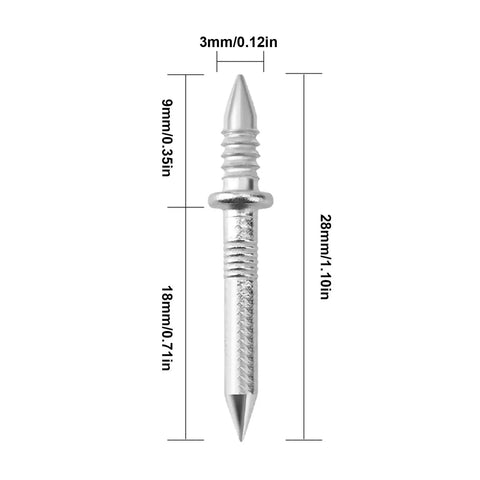Dimensions of Double Head Socket Nails 100 Piece Set With Threaded Security Screws And Installation Kit for woodworking projects