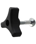 2 Pack Triangle Handle Tightening Screw Kit For Lawn Mowers Black Durable Plastic Knob Nut And Bolt Replacement close-up