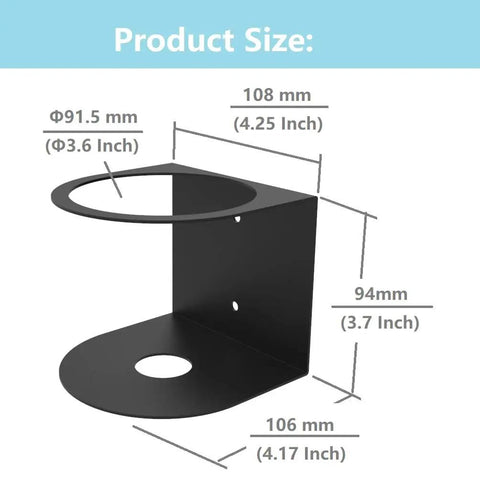 Dimensions of Wall Mounted Spray Bottle Holder Rack For Garage And Home Easy Install Keeps Cleaners Garden Sprays Cooking Oils