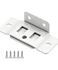 Heavy Duty L Shaped Metal Furniture Joint Bracket With No Fuss Quick Fitting Locking Clip Corner Brace for cabinet repair with screws.