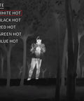 Thermal image display using BTH35 V2 Thermal Imaging Handheld Monocular For Hunting And Night Vision in white hot mode.