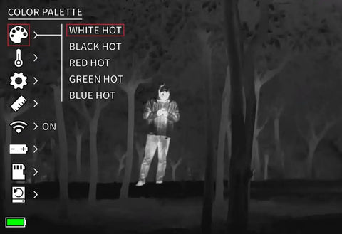 Thermal image display using BTH35 V2 Thermal Imaging Handheld Monocular For Hunting And Night Vision in white hot mode.