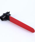 Knock Out Double Head Angle Grinder Wrench With Four Claw Grip And Hex Socket for quick access and tool swaps, black and red design.
