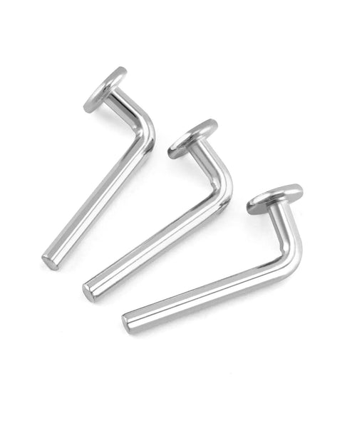 Pallet Rack Drop Pins Set 100 Pcs M7x55mm Heavy Duty J Bolt Safety Universal Pins For Shelving Systems Cross Beam Locker Pins Galvanized Carbon Steel 8mm 5/16in Hole Compatible Ideal For Warehouse And Home, three galvanized J bolt safety pins