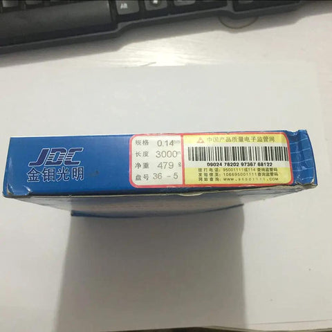 Box of 0.14mm X 3000m Molybdenum Wire for EDM Wire Cutting Machine with product details and barcode