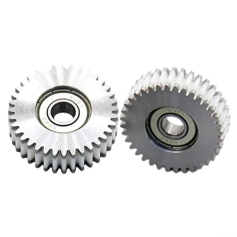 Close-up of 36T nylon-coated steel planetary gears from Three Pack Ebike Gear Set With Bearings 36T Nylon And Steel Planetary Gears For 250W And 500W Motors Easy Quick Swap Replacement Kit Durable Spares For Quick Fixes On Your Ride.