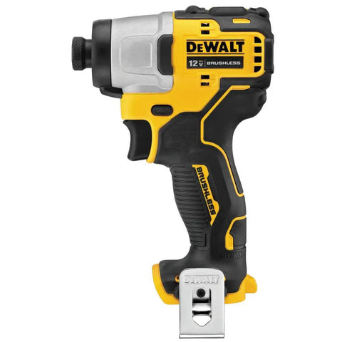 Side view of Xtreme 12V Max Brushless Drill And Impact Driver Combo Kit With Three Eighth Inch Ratcheting Chuck Ultra Compact Design