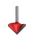 Estink V Groove Router Bit 6mm Shank Solid Alloy Double Edge Chamfer Cutter with red cutting edge for sign lettering