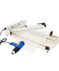 24 Inch I Bar Shrink Wrap Machine With Heat Gun For POF Film Sealing And Cutting on white background for home business packaging.