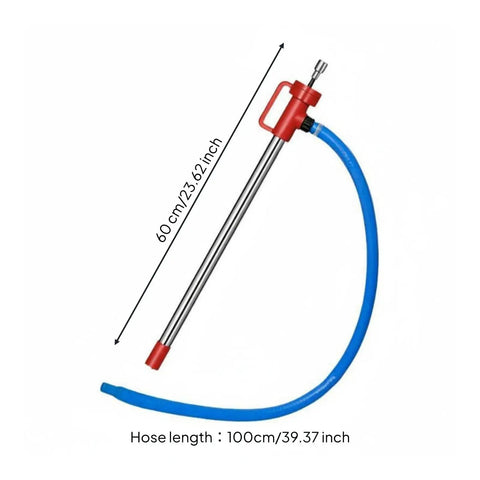 Beast Drill Powered Spiral Oil Transfer Pump With Reversible Bidirectional Action Liquid Extractor Auxiliary Handle Ideal For Workshop Automotive Service And Maintenance 1M Hose, 60cm tube