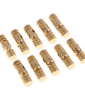 Copper Barrel Concealed Hinges For Wooden Boxes, Cylinder Style, 17 X 5 Mm, Golden Finish, 10 Pack, Hidden Hinge Hardware visible