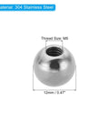 M5x12mm Ball Nut Knob Cap Kit, 4 Pieces, 304 Stainless Steel, Round Blind Hole Screw Covers For Lighting, Machinery And DIY Projects