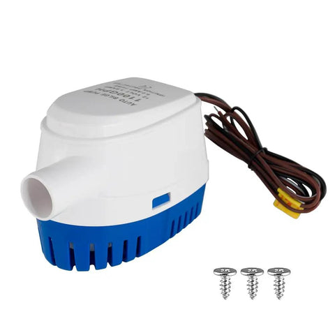 12V Submersible Bilge Pump With Built In Float Switch Auto On Off For Efficient Bilge Water Removal One And One Eighth Inch Outlet