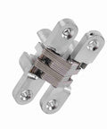 180 Degree Zinc Alloy Hidden Folding Door Cross Hinges For Cabinets And Sliding Doors, rustproof, heavy duty, seamless installation shown.