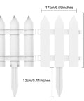 White Plastic Garden Fence Kit With 22 Pieces Easy Install Picket Fence Edgings For Lawn Flower Beds Plant Borders