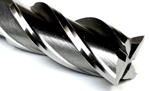 4 Flute High Speed Steel Center Cut End Mill 9/16 Inch By 1/2 Inch For Profiling Shoulder Milling And Finishing In Ferrous And Nonferrous Metals With Light To Medium Material Removal And A Slick Pro Grade Surface Finish