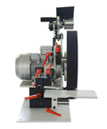 Badass Heavy Duty Belt Sander And Metal Polisher With 72 By 2 Inch Wide Belt And Reinforced Base features a side view of motor and adjustable levers.