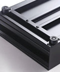 Side view of black Espresso Knock Box Drawer For Coffee Grounds Storage And Dump Slide Out Bin for home and cafe use