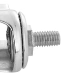 Close-up of Jauarta 2 Inch Quiet Caster Wheel Set for Trolley Furniture Smooth mounting bolt and swivel mechanism.