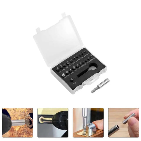 Premium 22 Piece Damaged Screw Remover Set With High Speed Steel Sockets And Bit Holders For Stripped Bolts Quick Extraction Kit, open case