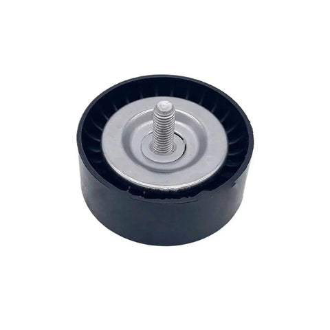 Premium Drive Belt Tensioner Pulley For Benz C Class W205 E Class W213 GLC250 C253 And Vito Sprinter With M270 M274 Engine Idler Replacement Part 2742020019 in black plastic with metal center.