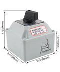 Universal Rotary Changeover Switch SZW26-20/D202.2D-W with Wider Exterior Box 660V 20A, 3 Position 2 Phase, industrial use